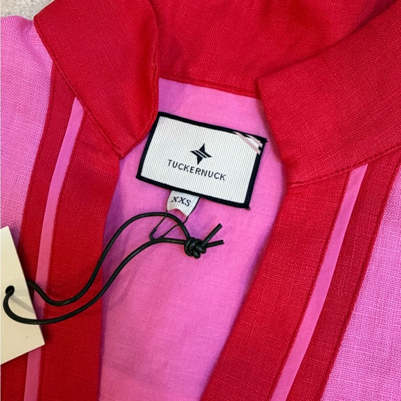 Tuckernuck Pink and Poppy Red Collins Caftan- NWT - Picture 2 of 3